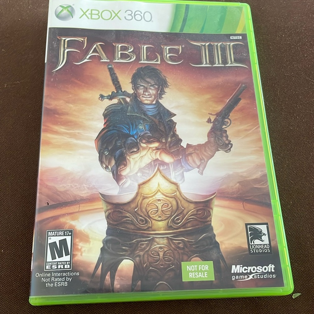 Xbox 360 Fable III RPG Action Adventure Game